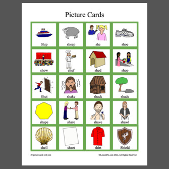 Initial 'sh' - Picture Cards